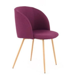 Stuhl-Set, Violett, Metall, Kunststoff, 54x84x56 cm, abwischbar, Esszimmer, Stühle, Esszimmerstühle, Esszimmerstühle-Set