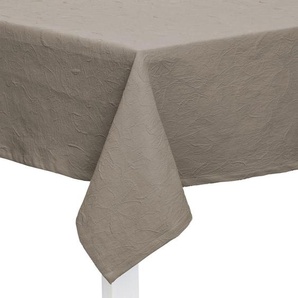 Tischdecke Juno, Taupe, Textil, Ornament, rechteckig, 135x220 cm, bügelfrei, Wohntextilien, Tischwäsche, Tischdecken