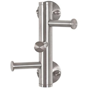 Wandgarderobe, Edelstahl, Metall, 15x21x15 cm, Garderobe, Garderobenleisten & Garderobenhaken