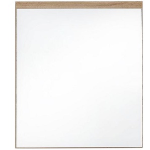 Wandspiegel , Eiche , Glas , rechteckig , 75x87x2 cm , Garderobe, Garderobenspiegel, Garderobenspiegel