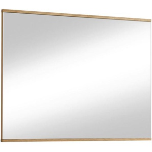 Wandspiegel, Eiche, Holz, Glas, Eiche, massiv, rechteckig, 82x61x3 cm, Made in Germany, waagrecht montierbar, Spiegel, Wandspiegel
