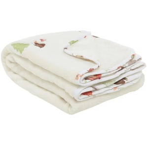 Uups Coralfleecedecke Wald & Wiese - beige - Synthetik - 75 cm | Möbel Kraft