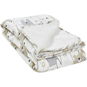 Uups Kuscheldecke  Tummelbär ¦ weiß ¦ 100% Baumwolle ¦ Maße (cm): B: 75