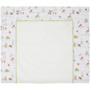 Uups Wickelauflagenbezug  Wald & Wiese ¦ weiß ¦ Maße (cm): B: 85