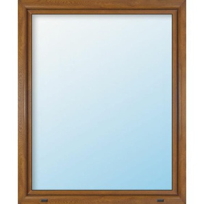 Uw 0,9 W/m²K fenster pvc, 3-fach Isolierglas, golden oak/golden oak, 1-flügelig, Dreh/Kipp, 100 x 100 cm, din rechts