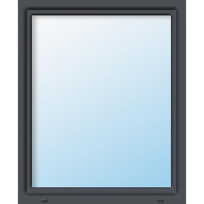 Uw 0,9 W/m²K fenster pvc, 3-fach Isolierglas, weiss/titan, 1-flügelig, Dreh/Kipp, 120 x 100 cm, din links