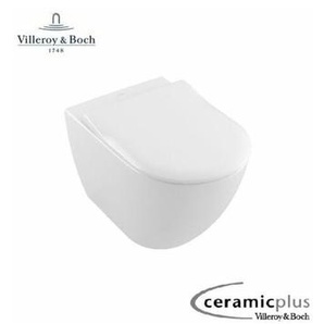 V&b Subway 2.0 Wand wc spülrandlos mit Ceramic Plus und SoftClose WC-Sitz, weiß