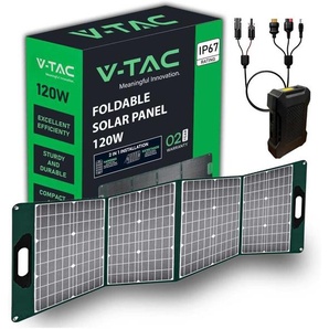 V-Tac 120 W Faltbares Solar-Photovoltaik-Modul Zum Laden Von Tragbaren Kraftwerken Sku 11446
