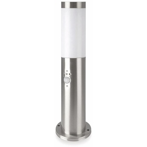 V-TAC Poller-Außenleuchte VT-838, IP44, E27, PIR-Sensor, 450mm, Edelstahl, VT-8964, Nickel-satiniert VT-838-SE45