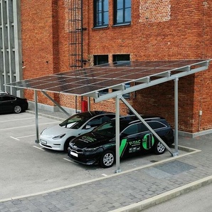 V-Tac Solar-Photovoltaik-Überdachungs-Set Für 2 Autos, Carport, Metallüberdachung Für Die Montage Von Photovoltaik-Modulen