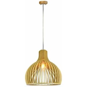V-Tac Vt-3450 Hölzerne Pendelleuchte Modern Mit Chrom Dekorativem Lampenschirm E27 Ф350mm - Sku 40501