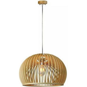 V-Tac Vt-4280 Hölzerne Pendelleuchte Modern Mit Chrom Dekorativem Lampenschirm E27 Ф440mm - Sku 40541