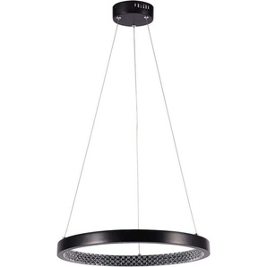 V-Tac Vt-7823 Runder Led-Hängeleuchter 19 W, Kreisförmiger Hängering Aus Metall, D: 40 Cm, Licht 4000 K, Schwarz – Sku 10051