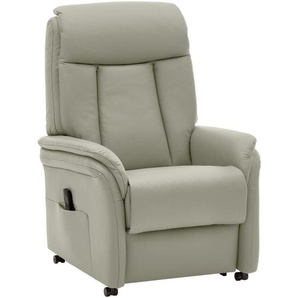 Valdera Fernsehsessel , Beige , Leder , Echtleder , Rindleder , 74x107x84 cm , Goldenes M , Lederauswahl, Stoffauswahl, Relaxfunktion, Aufstehhilfe , Wohnzimmer, Sessel, Fernsehsessel