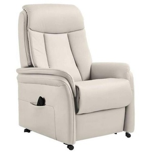 Valdera Fernsehsessel , Beige , Leder , Echtleder , Rindleder , 74x107x84 cm , Goldenes M , Lederauswahl, Stoffauswahl, Relaxfunktion, Aufstehhilfe , Wohnzimmer, Sessel, Fernsehsessel