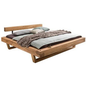 Valnatura Balkenbett, Eiche, Holz, Wildeiche, massiv, 180x200 cm, Schlafzimmer, Betten, Doppelbetten