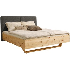 Valnatura Bett, Zirbelkiefer, Dunkelbraun, Holz, Textil, Zirbelkiefer, massiv, 180x200 cm, Schlafzimmer, Betten, Doppelbetten