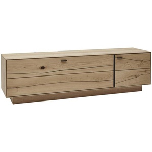Valnatura Lowboard Novara , Eiche , Metall , Wildeiche, Balkeneiche , massiv , 2 Fächer , 201.9x57.5x49.7 cm , Beimöbel erhältlich, in verschiedenen Größen erhältlich , Wohnzimmer, Wohnwände, Lowboards