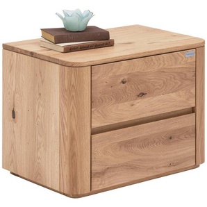 Valnatura Nachtschrank, Eiche, Holz, Wildeiche, massiv, 2 Schubladen, 60x45x38 cm, Typenauswahl, Soft-Close-System, Holzmöbel, Holztische, Nachttische Holz