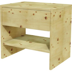 Valnatura Nachtschrank, Kiefer, Holz, Kiefer, massiv, 1 Schubladen, 62.5x60x47 cm, Holzmöbel, Holztische, Nachttische Holz