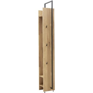 Valnatura Wandgarderobe, Anthrazit, Eiche, Holz, Metall, Wildeiche, massiv, 28.8x210.3x38.4 cm, EN 71, Garderobe, Garderobenleisten & Garderobenhaken