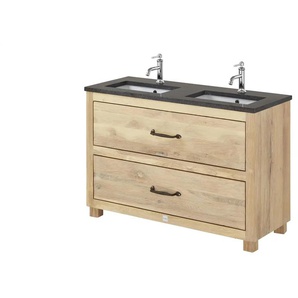 VAN HECK Waschtischkombination - holzfarben - Materialmix - 133 cm - 91 cm - cm 51,5 | Möbel Kraft