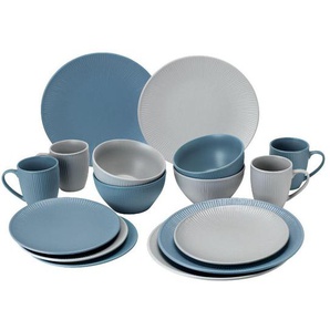 Van Well Kombiservice Leif , Keramik , 16-teilig , 350 ml , 24.9x35.3x29.8 cm , Essen & Trinken, Geschirr, Geschirr-Sets, Kombiservice