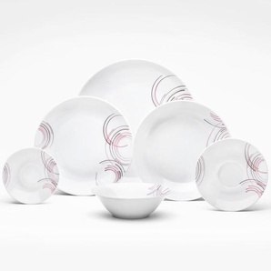 Van Well Kombiservice Mora, Weiß, Keramik, 62-teilig, 220 ml,220 ml,230 ml,260 ml,90 ml,320 ml, Essen & Trinken, Geschirr, Geschirr-Sets, Kombiservice