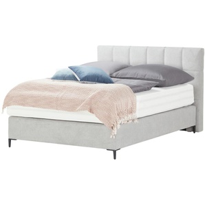 vanDoorn Boxspringbett  Earl ¦ grau ¦ Maße (cm): B: 140 H: 109