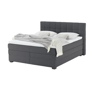 vanDoorn Boxspringbett mit Bettkasten  Canto ¦ grau ¦ Maße (cm): B: 214 H: 119