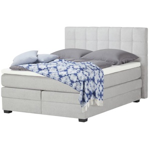 vanDoorn Boxspringbett mit Bettkasten Forever ¦ grau ¦ Maße (cm): B: 214 H: 129
