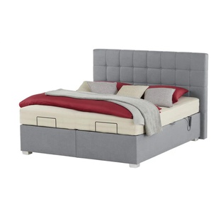 vanDoorn Motor-Boxspringbett mit Bettkasten Ohio ¦ grau ¦ Maße (cm): B: 212 H: 129