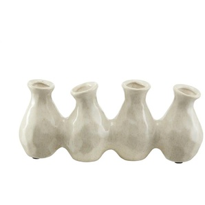 Vase  4er   ¦ creme ¦ Keramik ¦ Maße (cm): B: 28 H: 12 T: 6.0
