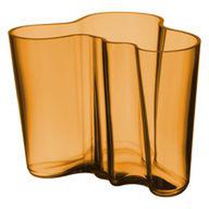 Vase Aalto glas orange / 20 x 20 x H 16 cm - Alvar Aalto, 1936 - Iittala - Orange