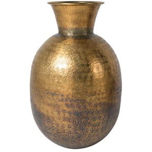 Vase Bahir aus Aluminium in gold, 40 cm