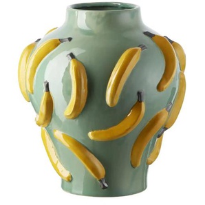 Vase Bananen   ¦ grün ¦ Keramik ¦ Maße (cm): H: 37,5  Ø: 34