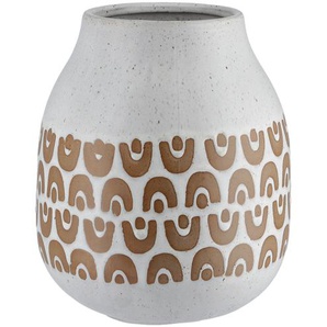 Vase - beige - Steingut - 17,7 cm - [15.2] | Möbel Kraft