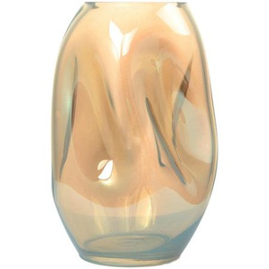 Vase , Bernstein , Glas , zylindrisch , 15x25x15 cm , mundgeblasen, handgemacht , Dekoration, Vasen, Glasvasen