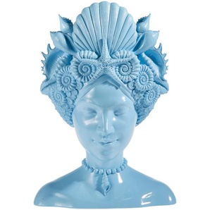 Vase, Blau, Hellblau, Kunststoff, 32.00x61.00x12.00 cm, Dekoration, Vasen