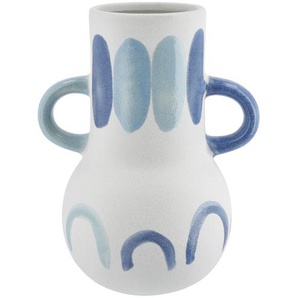 Vase - blau - Steingut - 20 cm - [15.0] | Möbel Kraft