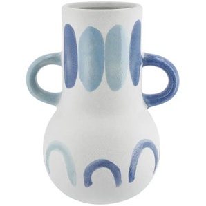 Vase - blau - Steingut - 20 cm - 15.0 | Möbel Kraft