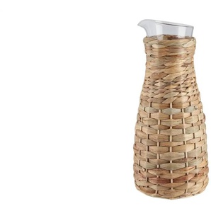 Vase - braun - Glas,Rattan - 26,3 cm - 12.0 | Möbel Kraft