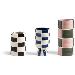 Vase Carré keramik bunt / 3er-Set - & klevering - Bunt