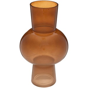 Vase Cloudy Glas, Bernstein, H.29,5 cm