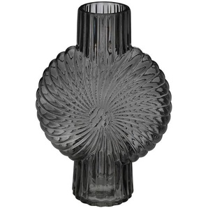 Vase Coquillage Glas, grau, H.32 cm