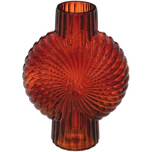 Vase Coquillage Glas, Rubinrot, H.25 cm