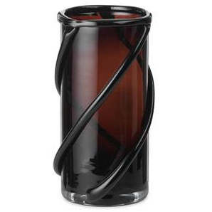 Vase Entwine Small glas braun / Mundgeblasenes Glas - H 21 cm - Ferm Living - Braun