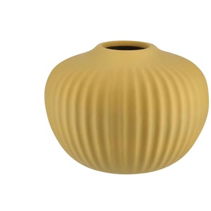 Vase - gelb - Steinzeug - 11 cm - 15.0 | Möbel Kraft