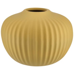 Vase - gelb - Steinzeug - 11 cm - [15.0] | Möbel Kraft