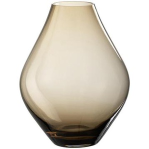 Vase, Braun, Transparent, Glas, 22x28x22 cm, nur für Seiden- und Kunstblumen geeignet, zum Stellen, auch frische Blumen geeignet, Dekoration, Vasen, Glasvasen